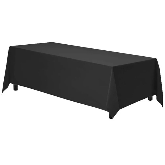 NWT 90x156” Rectangle Tablecloth. Black - Picture 2 of 6